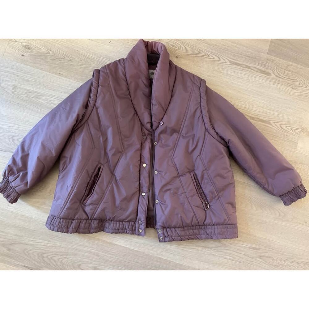 Current Seen Large/XL Vintage Quilted Convertible Puffer Jacket Coat Vest